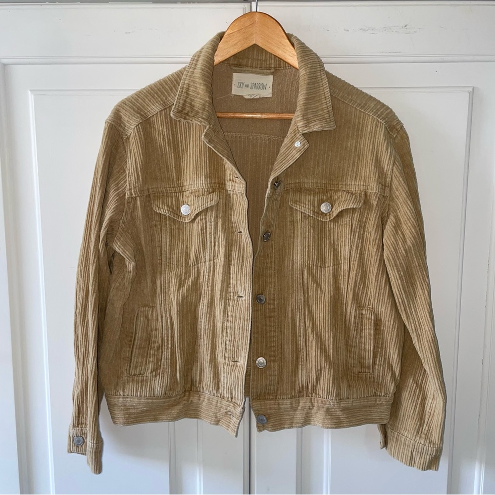Sky & Sparrow Khaki Cropped Jacket